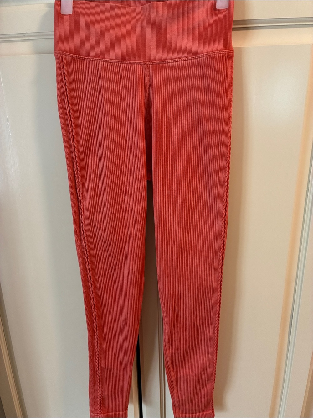 Offline by Aerie Coral Ribbed Leggings